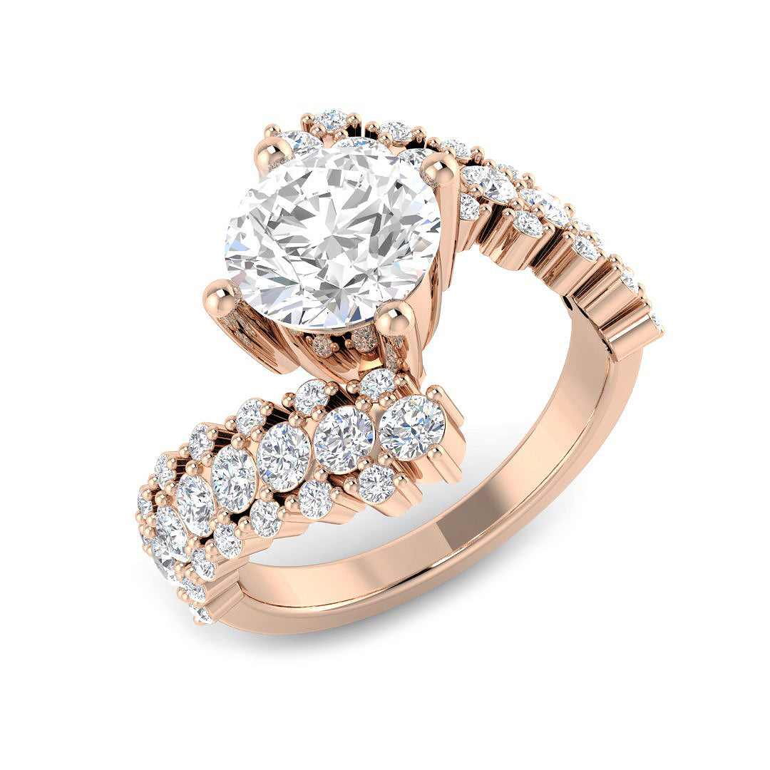 Engagement Lab-Grown Diamond Ring 2.41ct–2.49ct – SR4704 – 18k Rose Gold