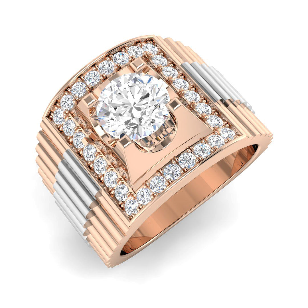 Signet Lab-Grown Diamond Ring 1.53ct–1.55ct – SR4888 – 18k Rose Gold
