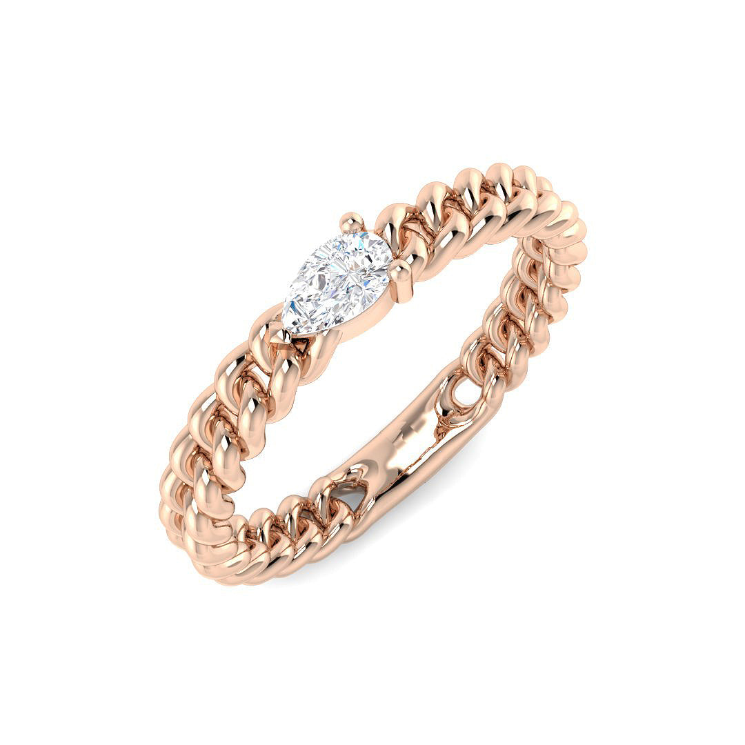 Engagement Diamond Ring 0.16ct – SR4659 – 18k Rose Gold