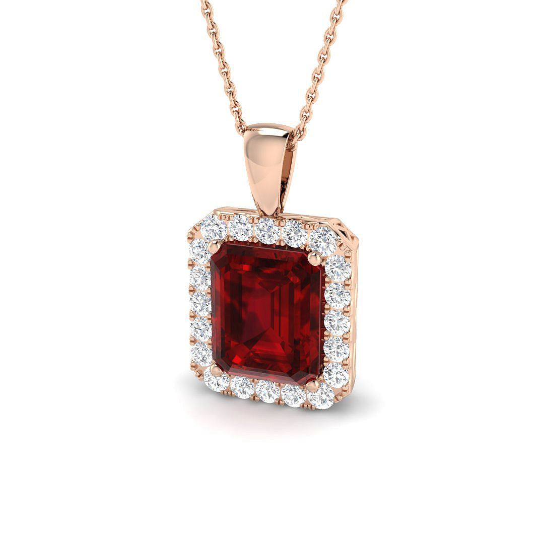 Ruby Diamond Ring 0.39ct–6.5ct – SP5177~RY – 18k Rose Gold
