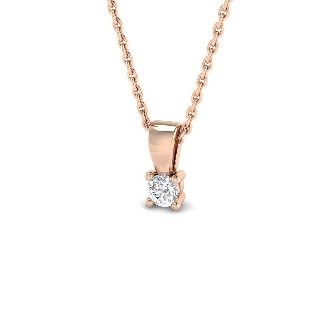 Solitaire Diamond Ring 0.18ct – SP4993-3.5 – 18k Rose Gold