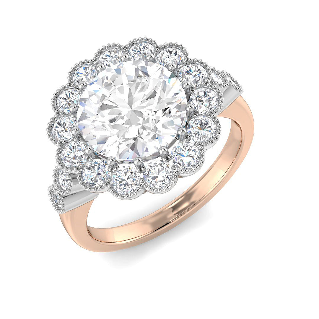 Vintage Diamond Ring 1.27ct–3.94ct – SR7360 – 18k Rose Gold