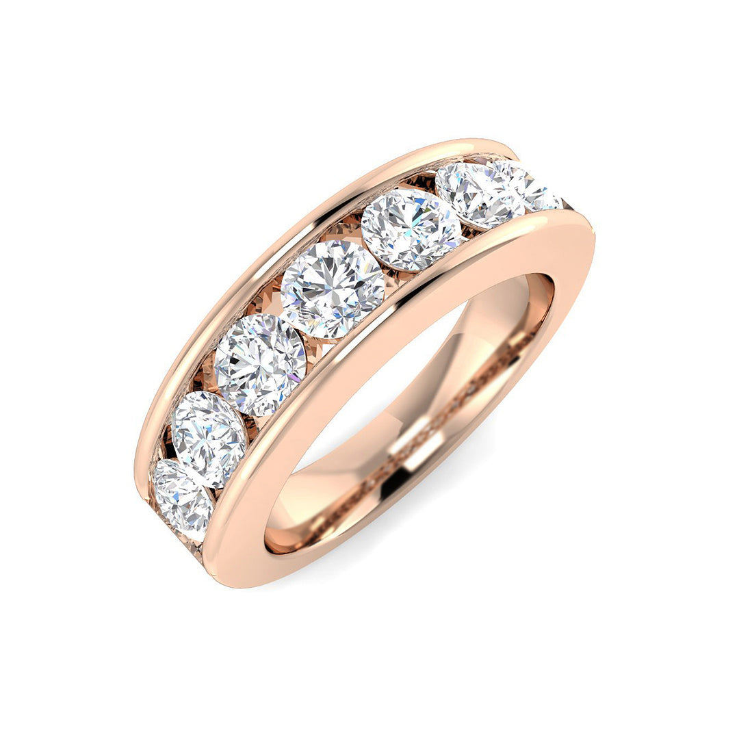 Multi Stone Diamond Ring 0.8ct–2.99ct – SR5149 – 18k Rose Gold