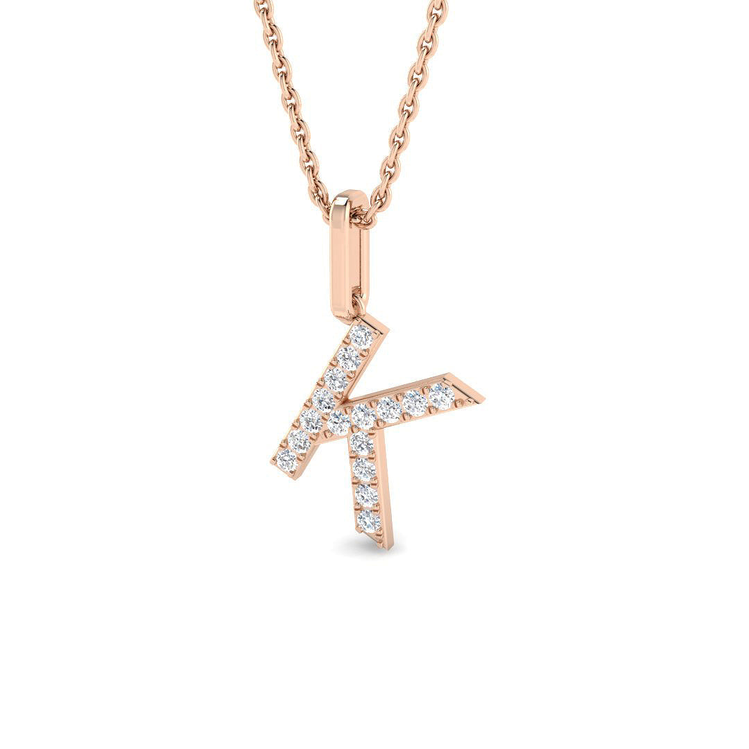 Initials Diamond Ring 0.14ct – SP5171-K – 18k Rose Gold