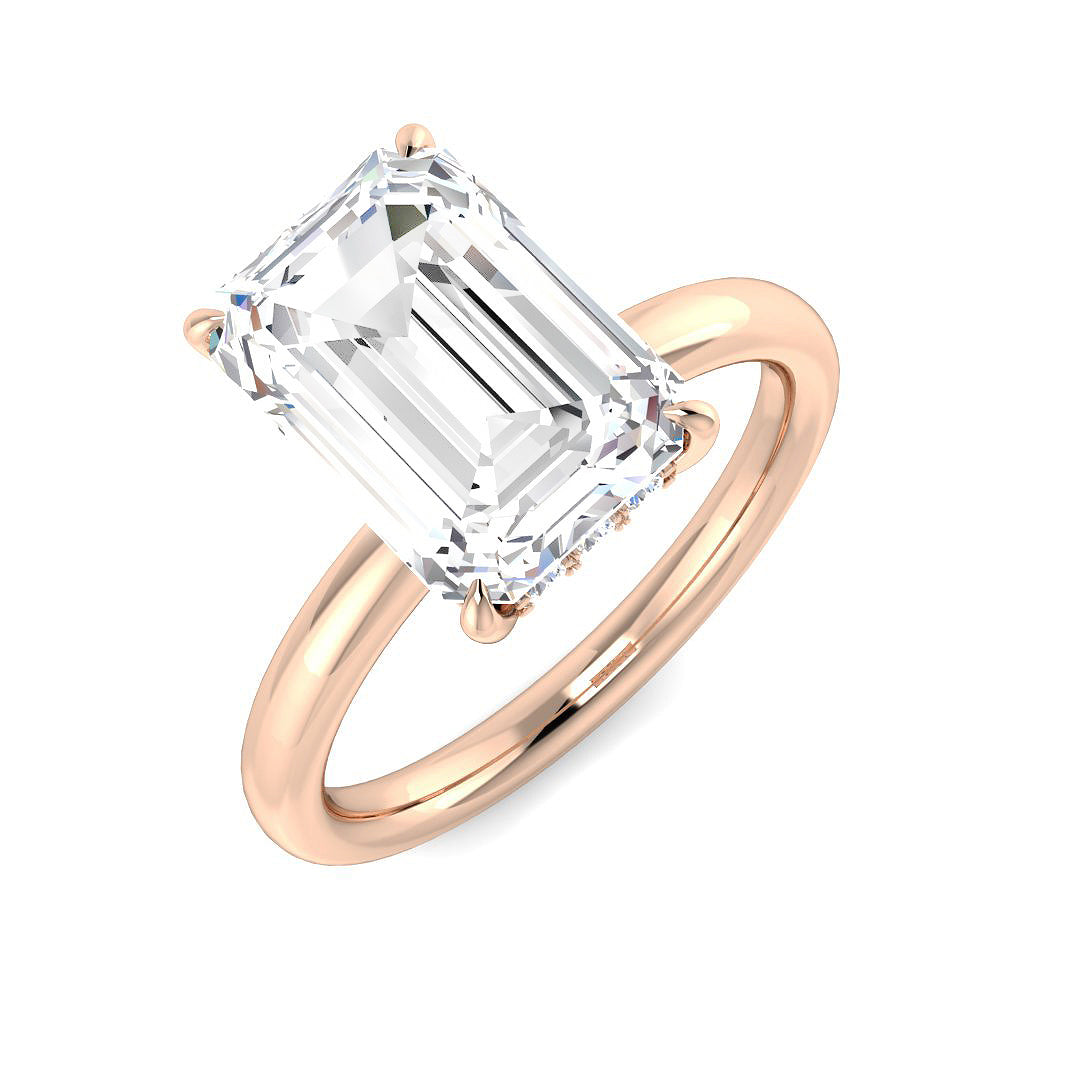 Engagement Lab-Grown Diamond Ring 4.21ct–4.22ct – SR5980 – 18k Rose Gold