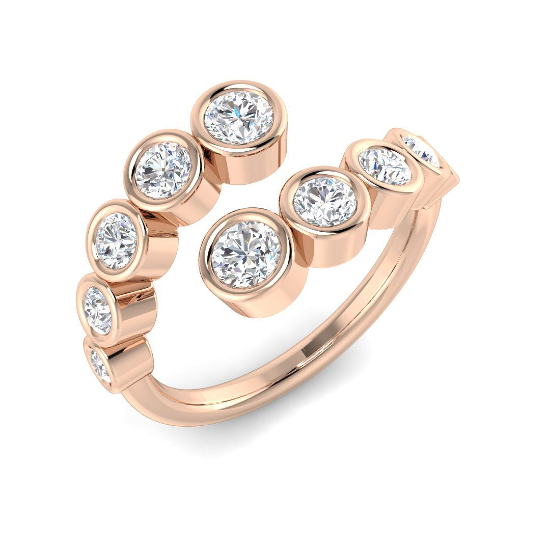Bubble Diamond Ring 0.29ct–1.03ct – SR4511 – 18k Rose Gold