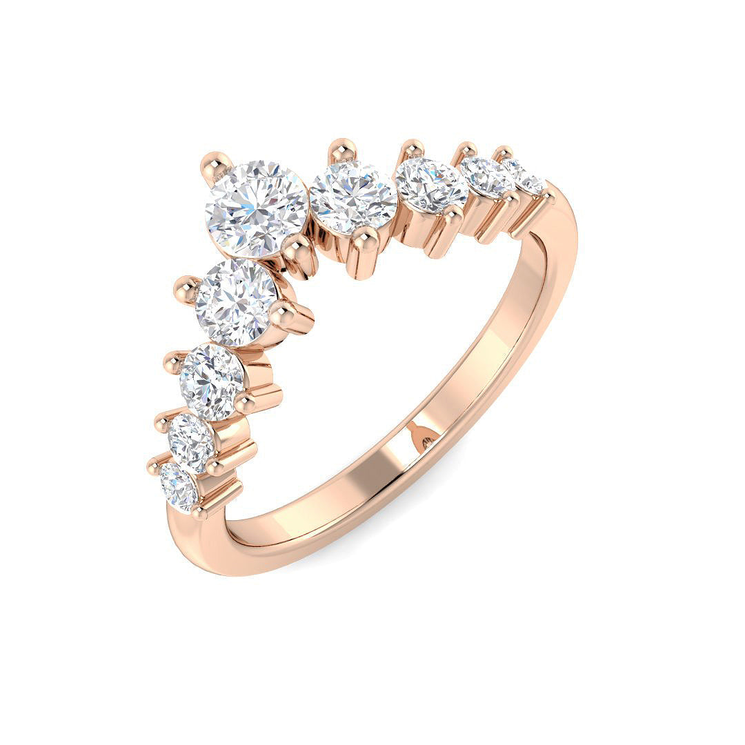 Wishbone Diamond Ring 0.74ct – SR5630 – 18k Rose Gold