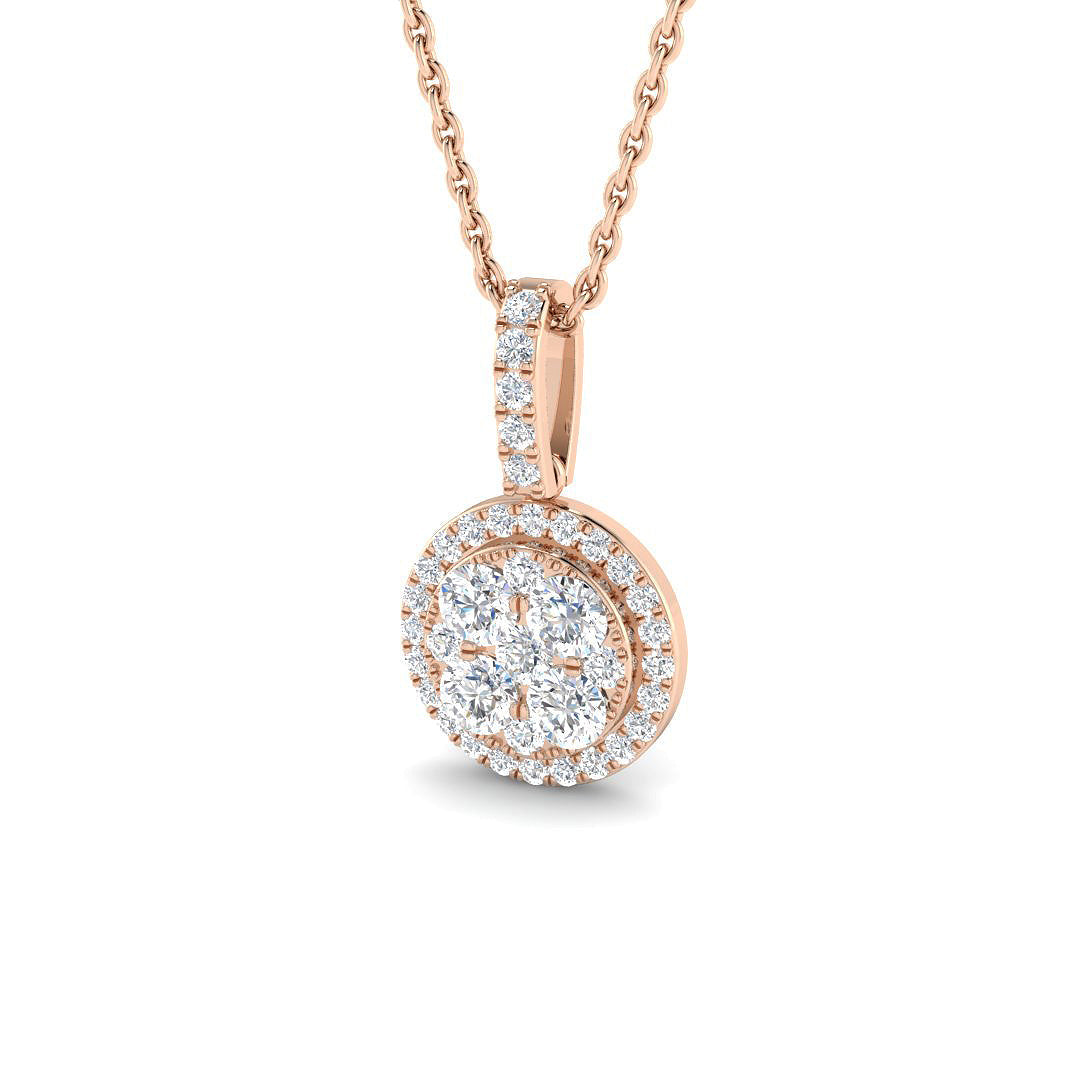 Cluster Diamond Ring 0.38ct – DNP0669 – 18k Rose Gold