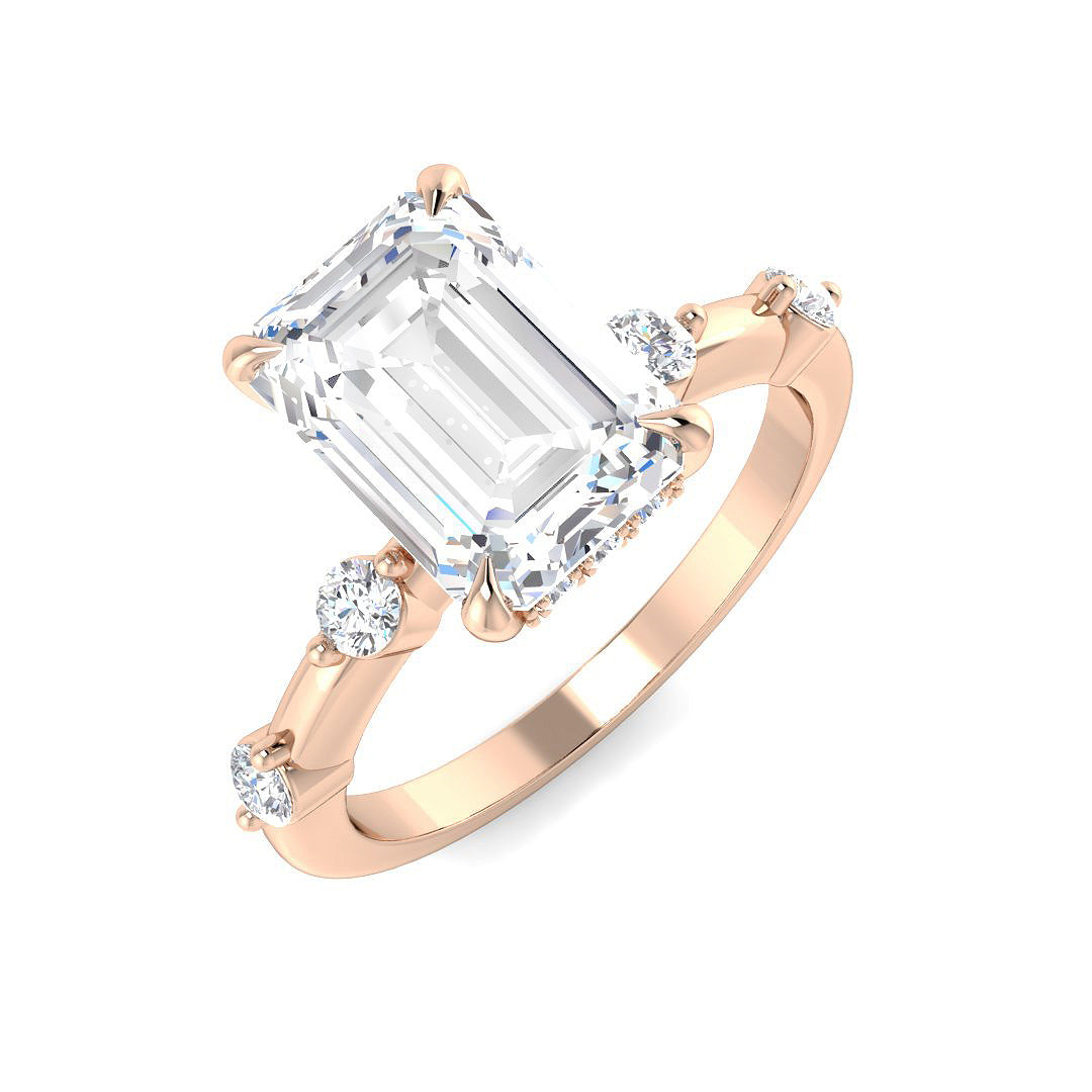 Engagement Lab-Grown Diamond Ring 3.35ct – SR5503 – 18k Rose Gold