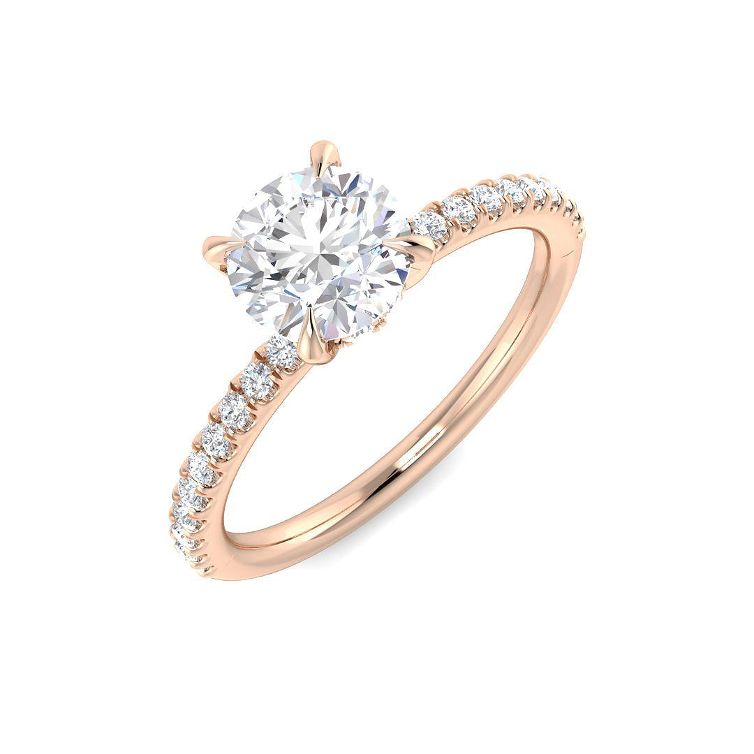Engagement Lab-Grown Diamond Ring 1.24ct–1.29ct – SR5836 – 18k Rose Gold