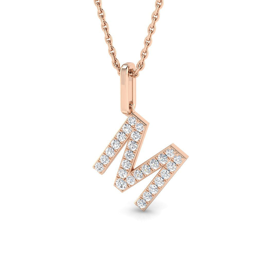 Initials Diamond Ring 0.2ct – SP5171-M – 18k Rose Gold