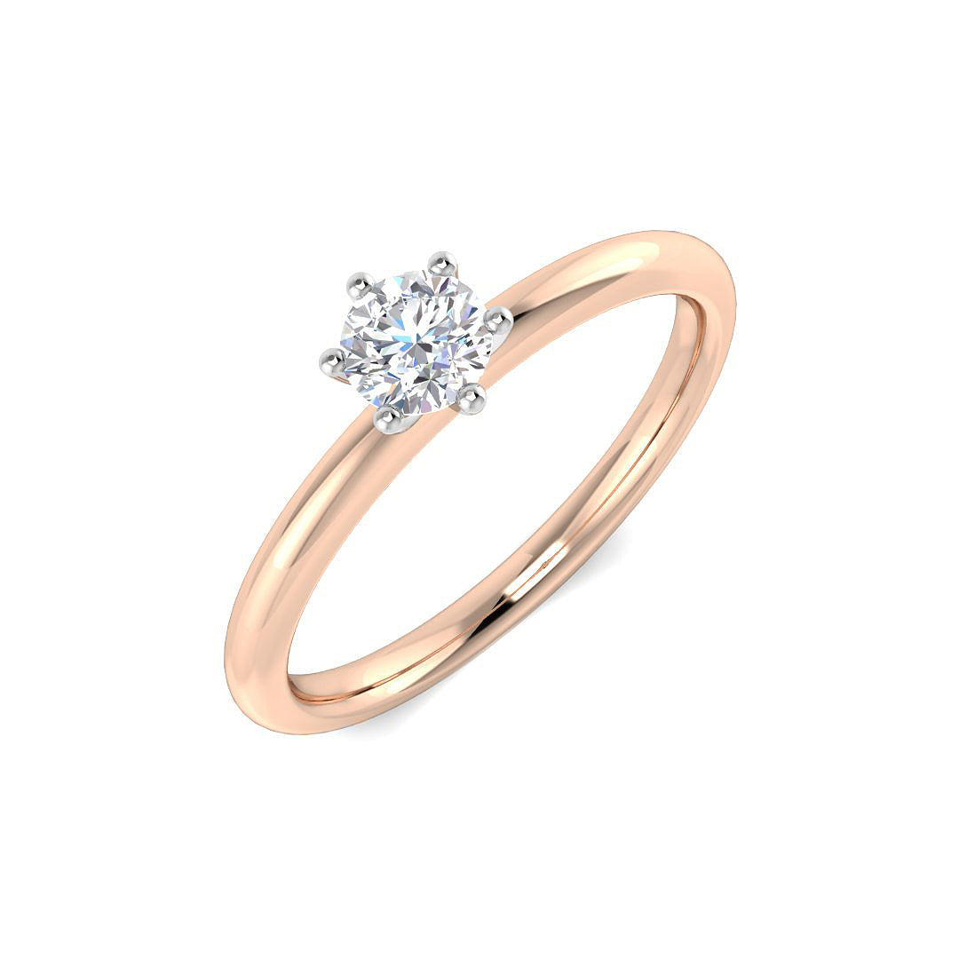 Engagement Diamond Ring 0.26ct – SR284A-4M – 18k Rose Gold