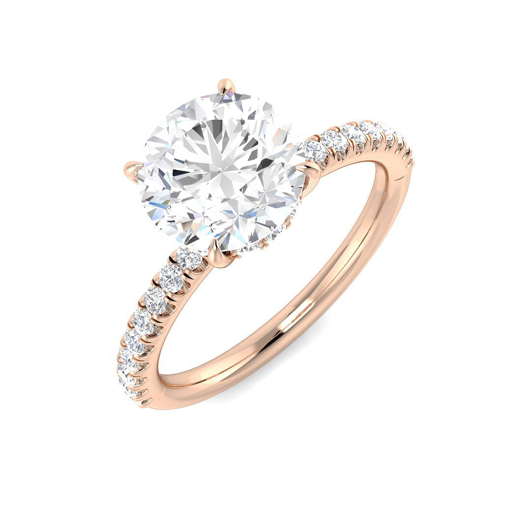 Engagement Lab-Grown Diamond Ring 2.34ct–2.46ct – SR5837 – 18k Rose Gold