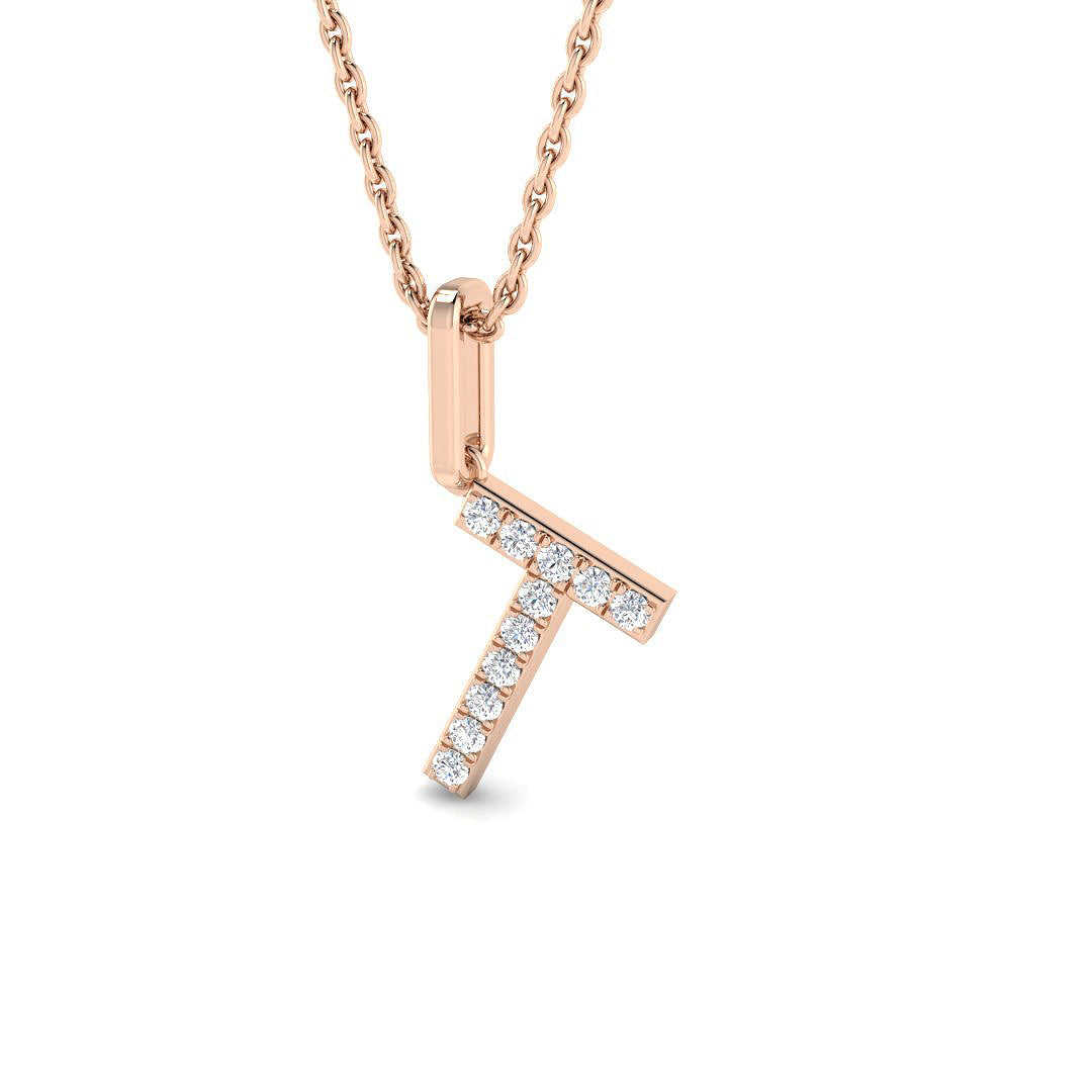 Initials Diamond Ring 0.08ct – SP5171-T – 18k Rose Gold
