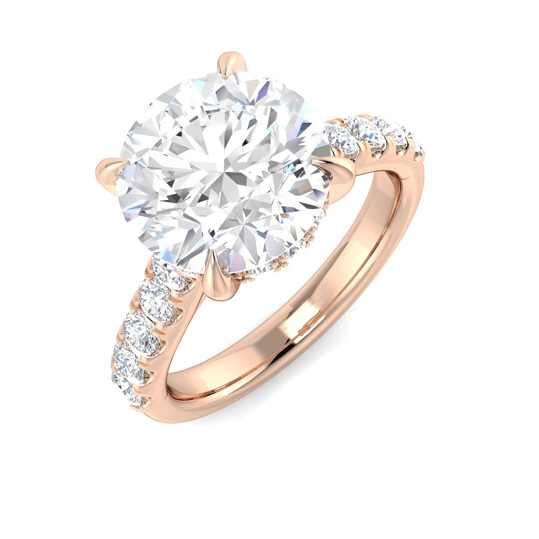 Engagement Lab-Grown Diamond Ring 4.73ct–4.76ct – SR5598 – 18k Rose Gold