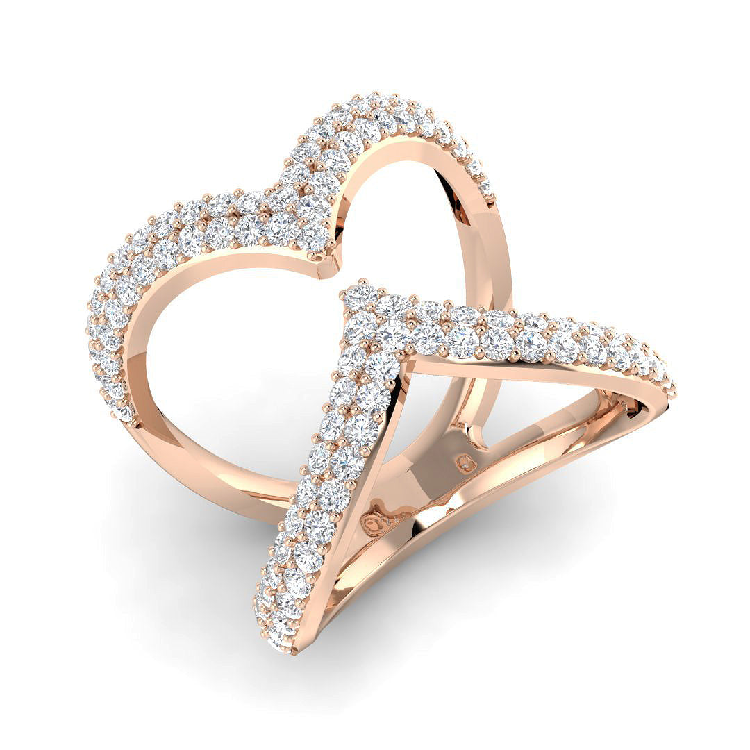 Fancy Diamond Ring 1.16ct – SR4660 – 18k Rose Gold