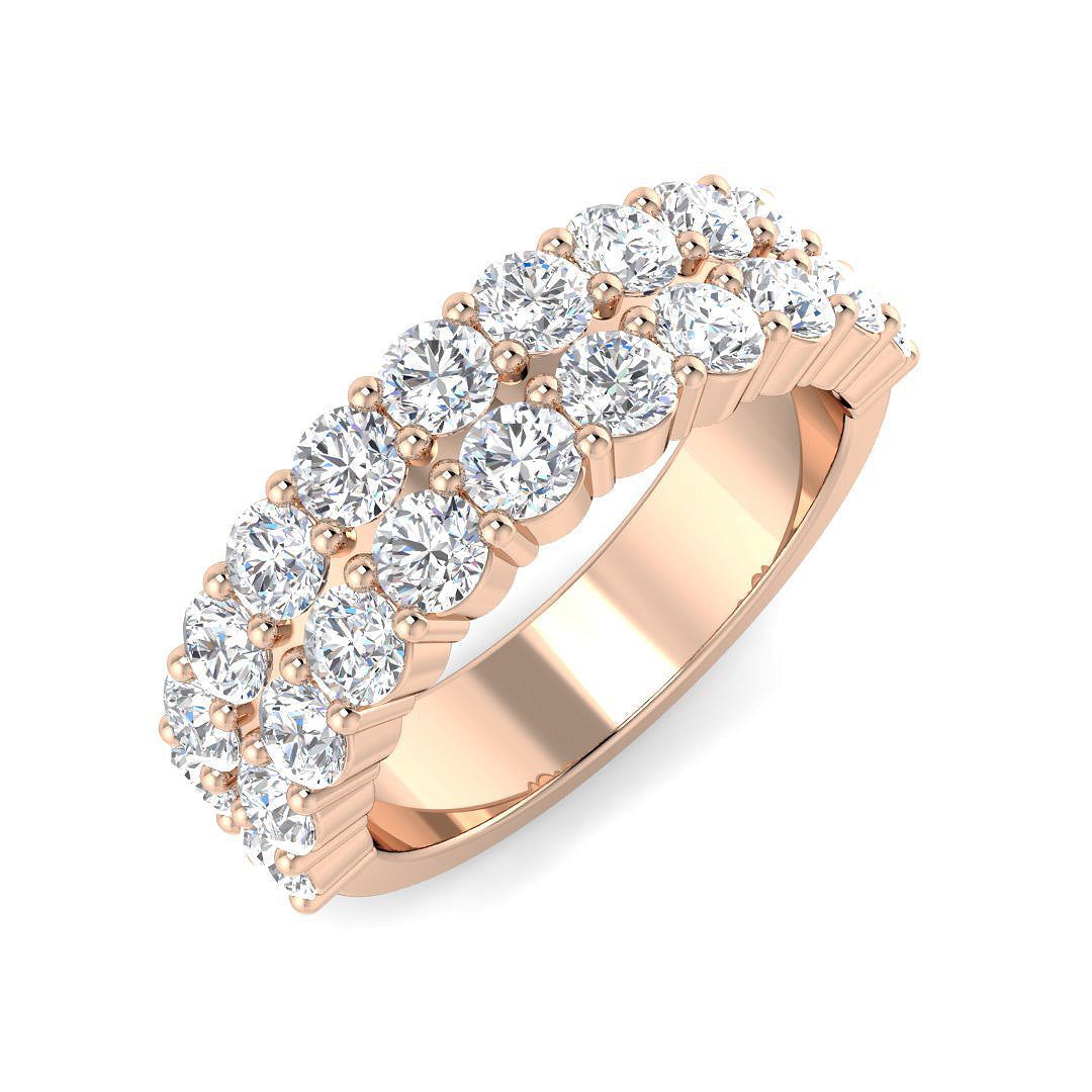 Half Eternity Diamond Ring 0.64ct–1.98ct – SR5522 – 18k Rose Gold
