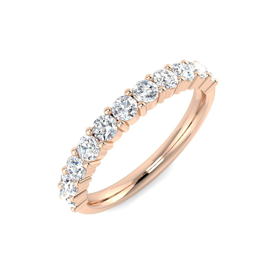 Half Eternity Diamond Ring 0.76ct – SR6557 – 18k Rose Gold