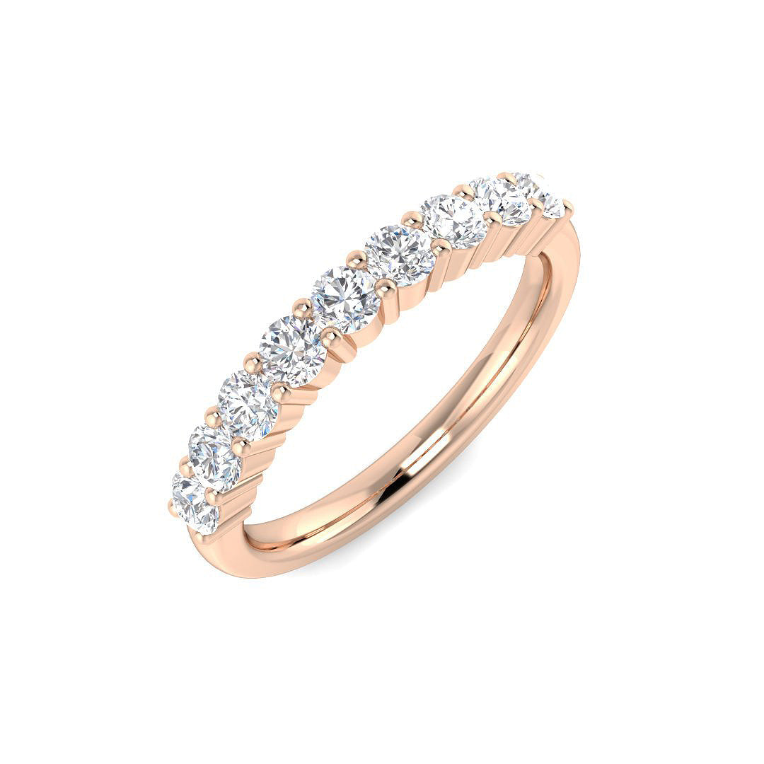 Half Eternity Diamond Ring 0.48ct – SR5303 – 18k Rose Gold