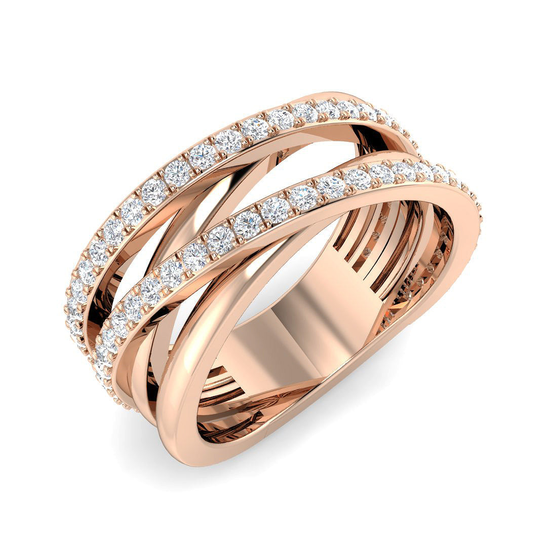 Fancy Diamond Ring 0.78ct – SR4655 – 18k Rose Gold
