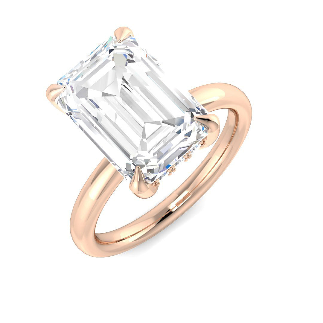 Engagement Lab-Grown Diamond Ring 5.24ct–5.28ct – SR5984 – 18k Rose Gold