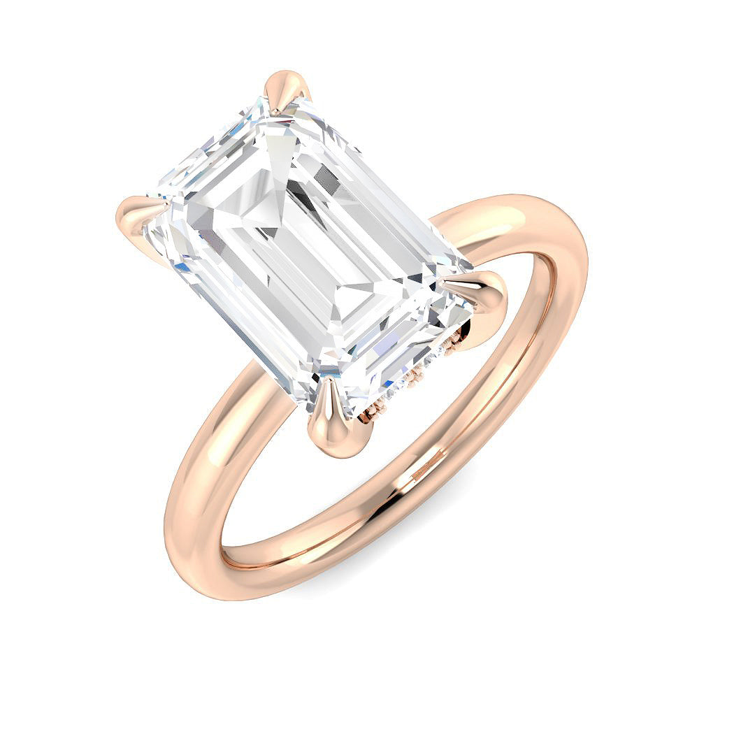 Engagement Lab-Grown Diamond Ring 4.2ct–4.21ct – SR5982 – 18k Rose Gold