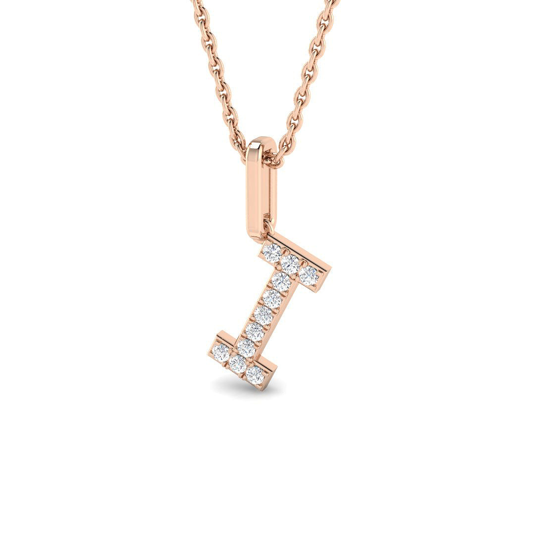 Initials Diamond Ring 0.08ct – SP5171-I – 18k Rose Gold
