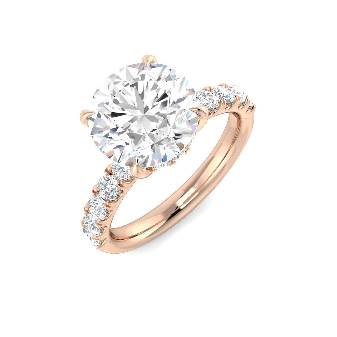Engagement Lab-Grown Diamond Ring 2.99ct – SR7551 – 18k Rose Gold