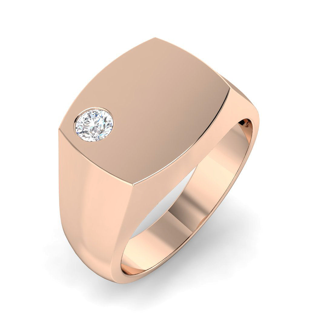 Signet Diamond Ring 0.21ct – SR5572 – 18k Rose Gold