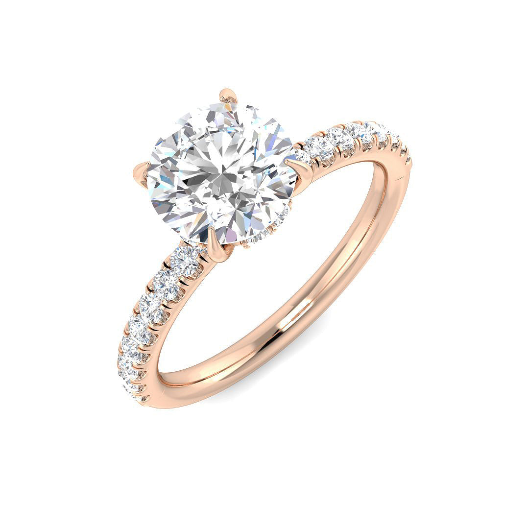 Engagement Lab-Grown Diamond Ring 1.82ct–1.84ct – SR5468 – 18k Rose Gold
