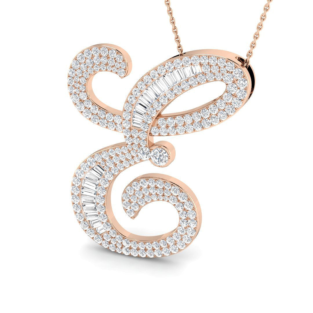 Initials Diamond Ring 1.88ct–2.98ct – SP5867-E – 18k Rose Gold