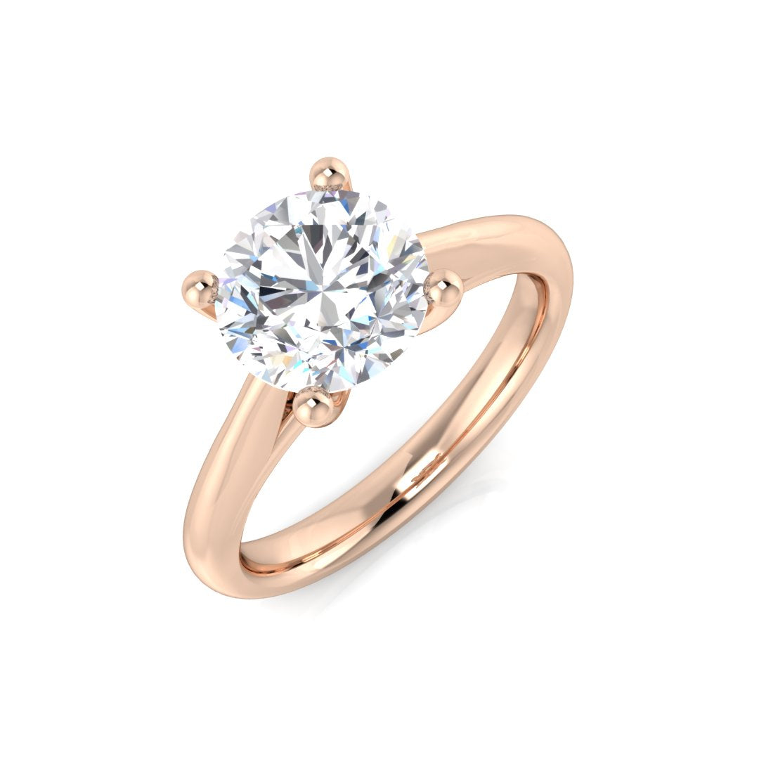 Engagement Lab-Grown Diamond Ring 2.0ct–2.02ct – SR125-8 – 18k Rose Gold