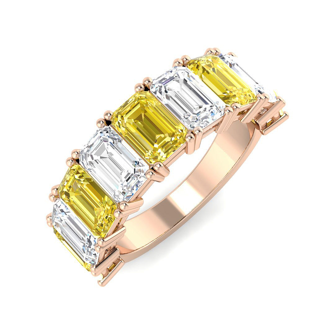 Multi Stone Lab-Grown Diamond Ring 5.84ct – SR6936~LGYD – 18k Rose Gold