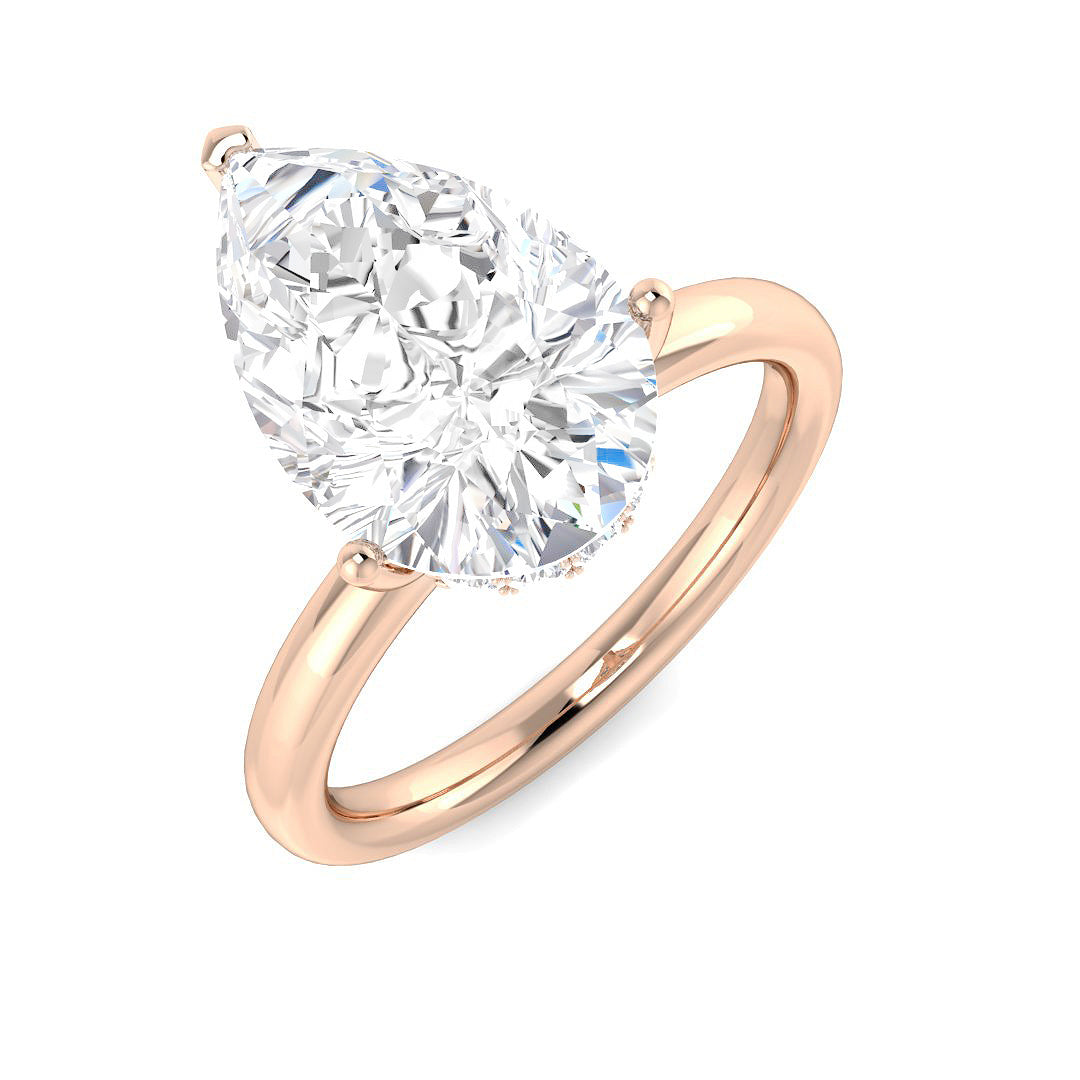 Engagement Lab-Grown Diamond Ring 4.21ct–4.24ct – SR5860 – 18k Rose Gold