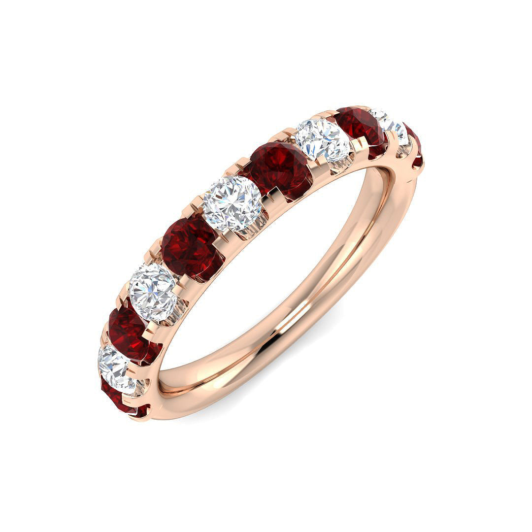 Half Eternity Diamond Ring 1.15ct – SR7954~RY – 18k Rose Gold