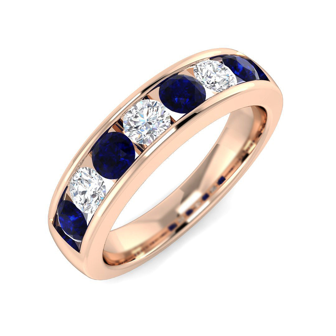Half Eternity Diamond Ring 1.68ct – BJR0441~BS – 18k Rose Gold