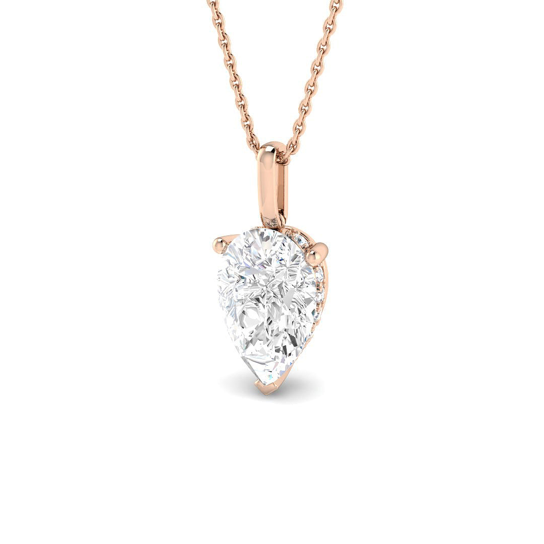 Solitaire Lab-Grown Diamond Ring 3.21ct–3.25ct – SP6884 – 18k Rose Gold