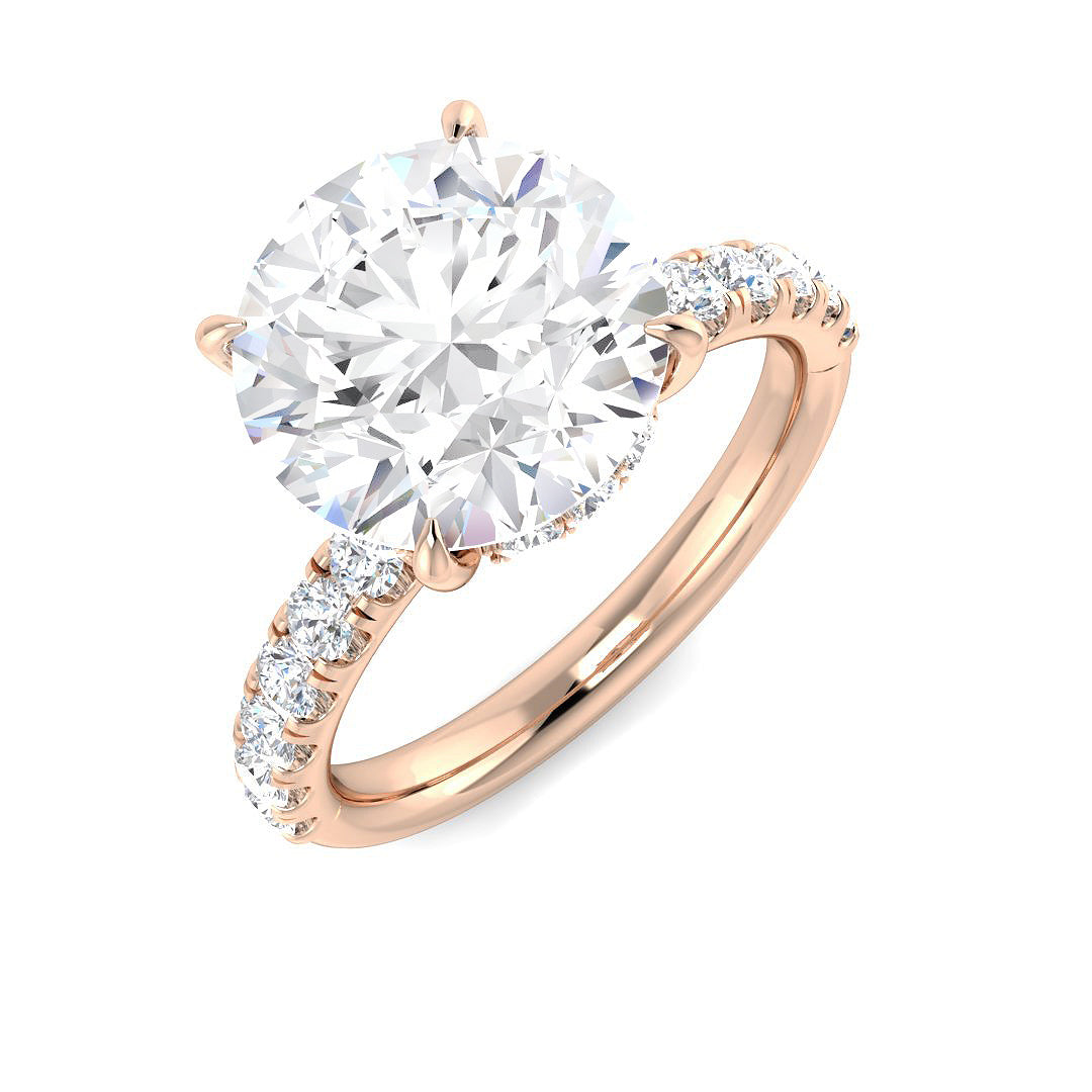 Engagement Lab-Grown Diamond Ring 4.55ct–4.57ct – SR5646 – 18k Rose Gold