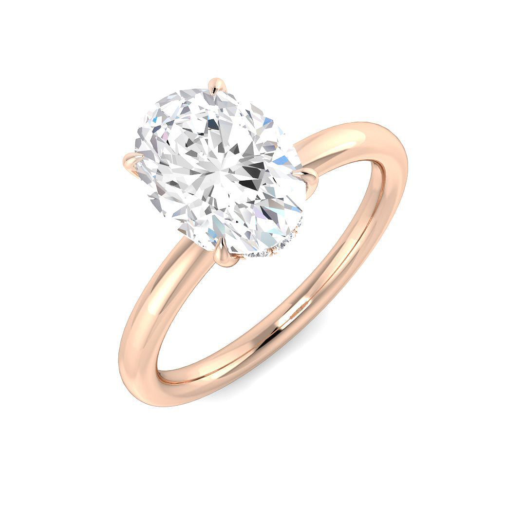 Engagement Lab-Grown Diamond Ring 2.14ct–2.17ct – SR5691 – 18k Rose Gold