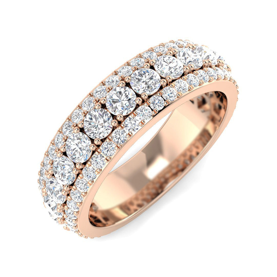 Half Eternity Diamond Ring 1.75ct–2.5ct – SL9510 – 18k Rose Gold