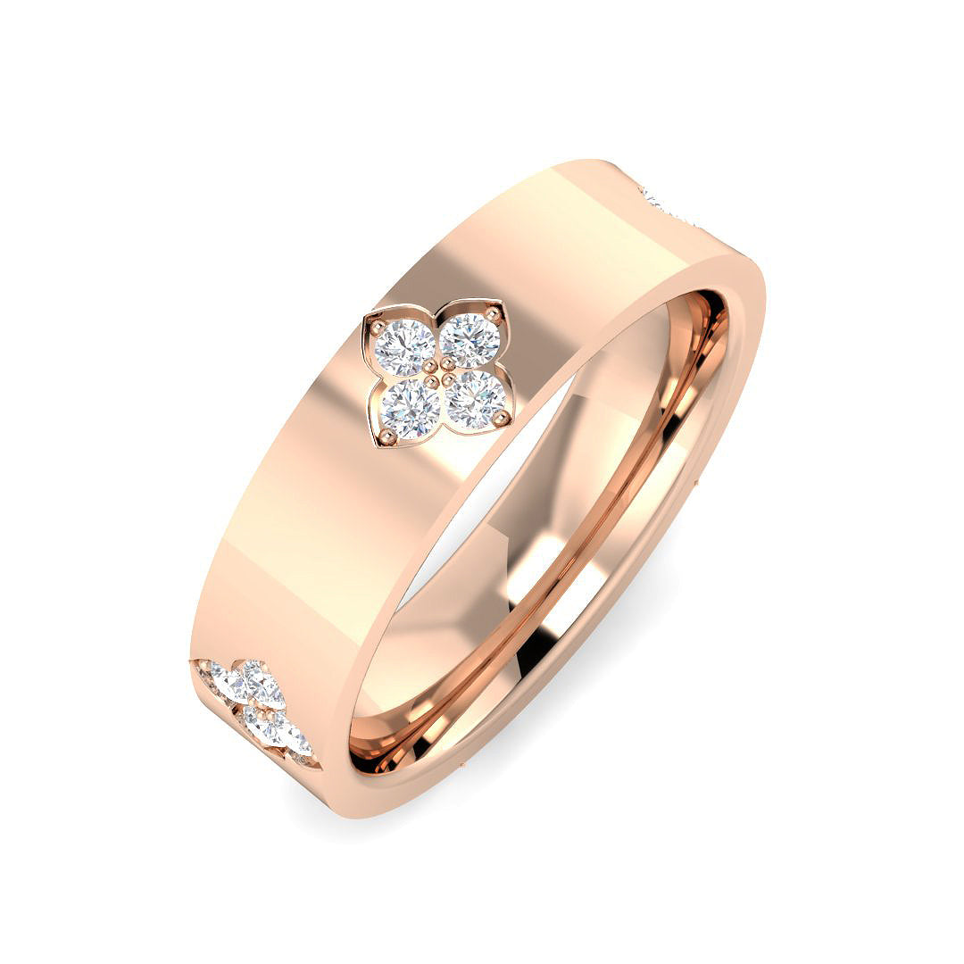 Fancy Diamond Ring 0.29ct–0.38ct – SR6077 – 18k Rose Gold