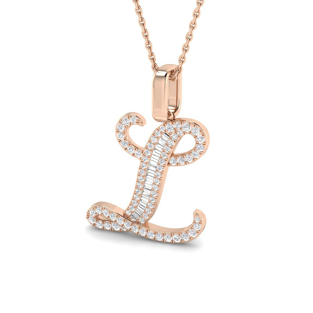 Initials Diamond Ring 0.45ct – SP6883-L – 18k Rose Gold