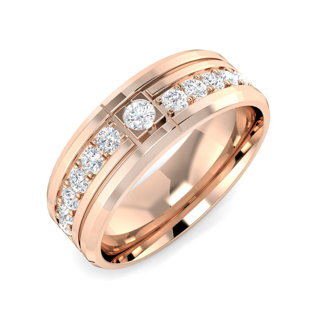 Fancy Diamond Ring 0.55ct – SR3580 – 18k Rose Gold
