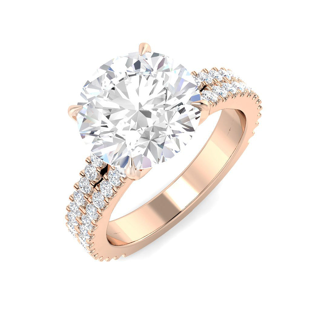 Engagement Lab-Grown Diamond Ring 1.63ct–3.66ct – SR4910 – 18k Rose Gold