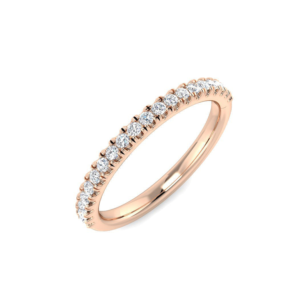 Half Eternity Diamond Ring 0.16ct – SR7982 – 18k Rose Gold