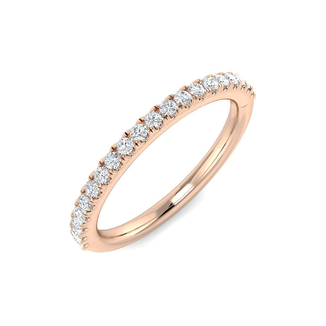 Half Eternity Diamond Ring 0.22ct–0.24ct – SR3329 – 18k Rose Gold