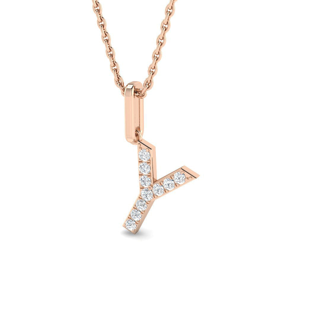 Initials Diamond Ring 0.08ct – SP5171-Y – 18k Rose Gold