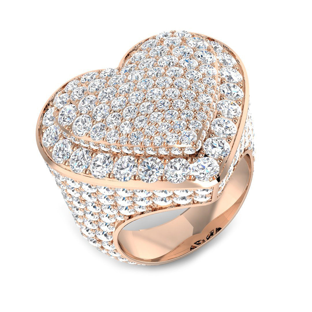 Pave Diamond Ring 11.71ct – SL9251 – 18k Rose Gold