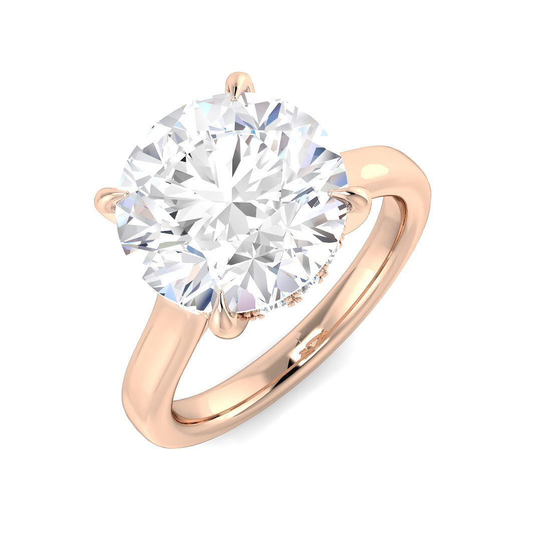 Engagement Lab-Grown Diamond Ring 5.24ct–5.26ct – SR5594 – 18k Rose Gold