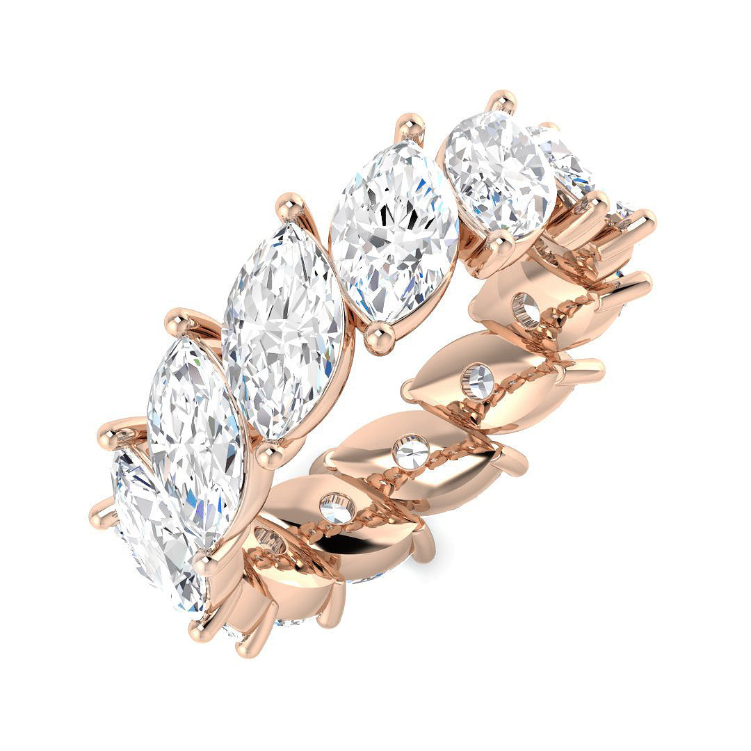 Full Eternity Lab-Grown Diamond Ring 7.03ct – SR6575 – 18k Rose Gold